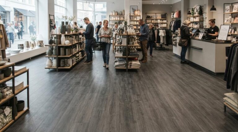 Slidstærkt vinylgulv til butik: Komplet guide til høj trafik