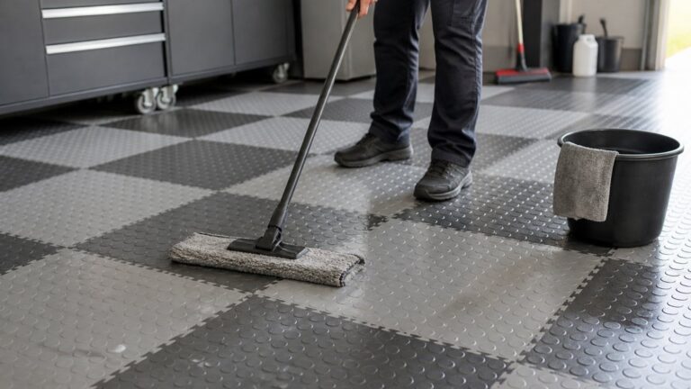 Rengøring af PVC-fliser i garage: Trin for trin